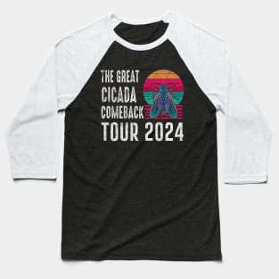 The Great Cicada Comeback Tour 2024 Vintage Baseball T-Shirt